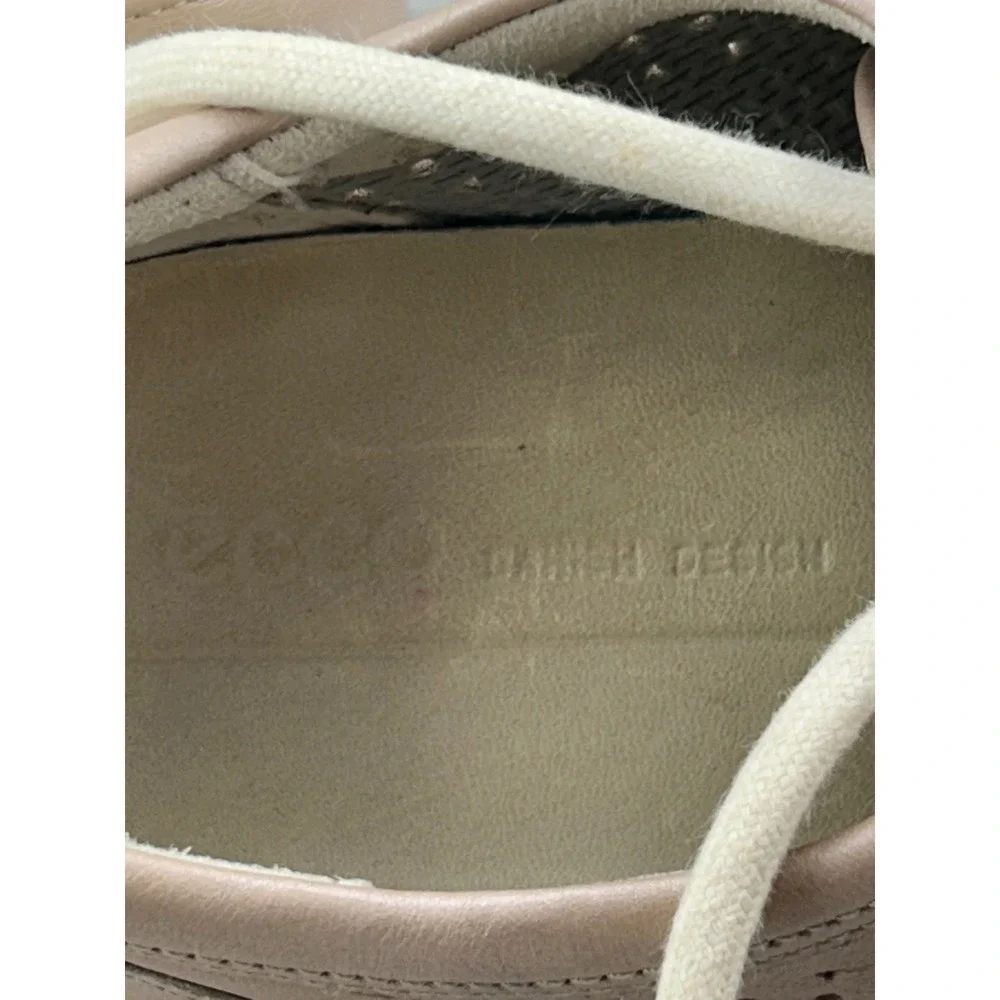 ECCO Soft 7 Perforated Leather‎ Lace Up Sneakers Rose Pink EU 39 US 8